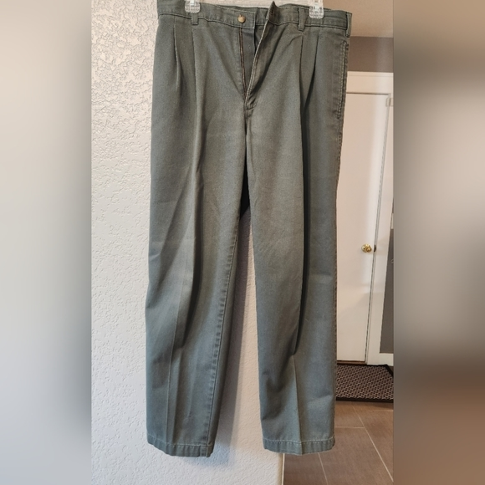 Geoffrey Beene Men's Gray/Green Trousers, ‎ Size L